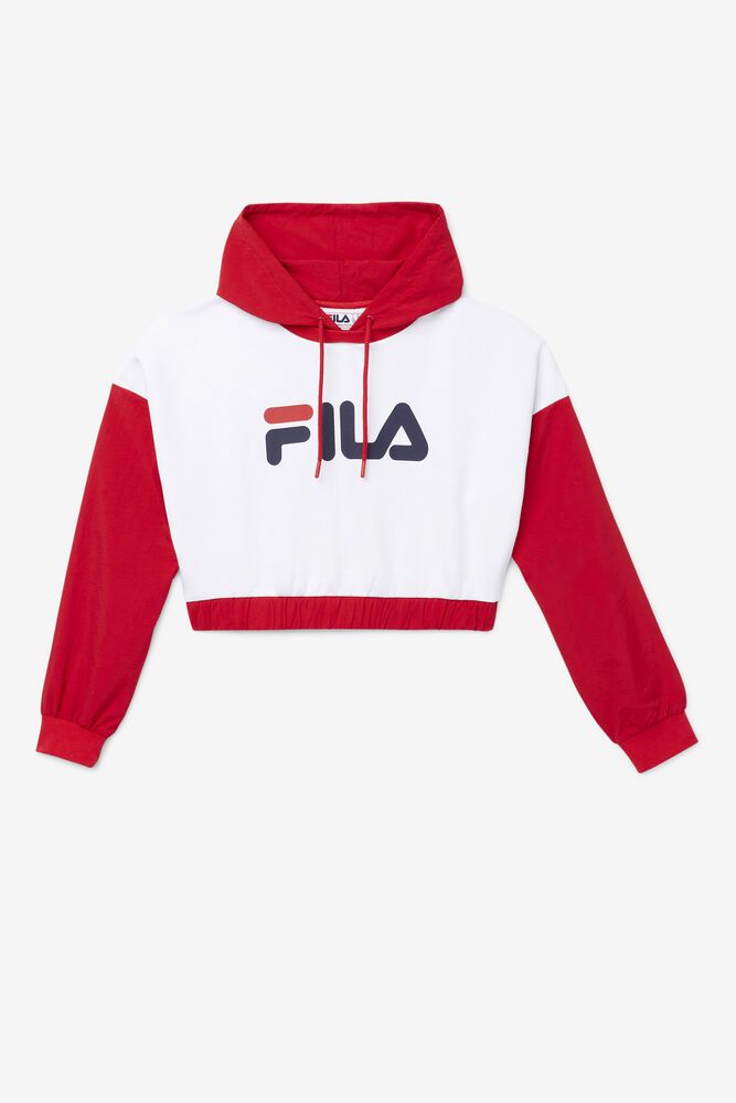 Fila Hoodie Damske Saachi Biele - GQVBN2573